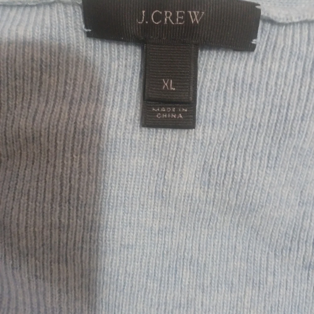 J Crew women sweater blue wool blend‎ sz XL